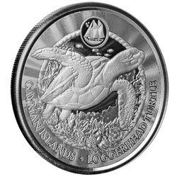 Cayman Islands: Loggerhead Turtle 1 oz Silver 2024 Prooflike 