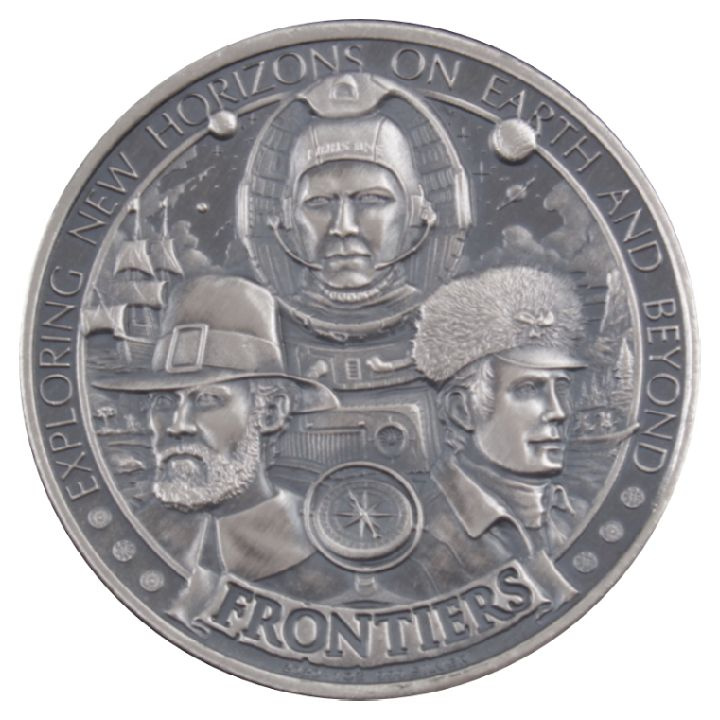 Frontiers: Westward Ho 1 oz Silver 2020 Antiqued Round Coin