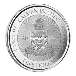 Cayman Islands: The Queen's Platinum Jubilee 1 oz Silber 2022 Prooflike 