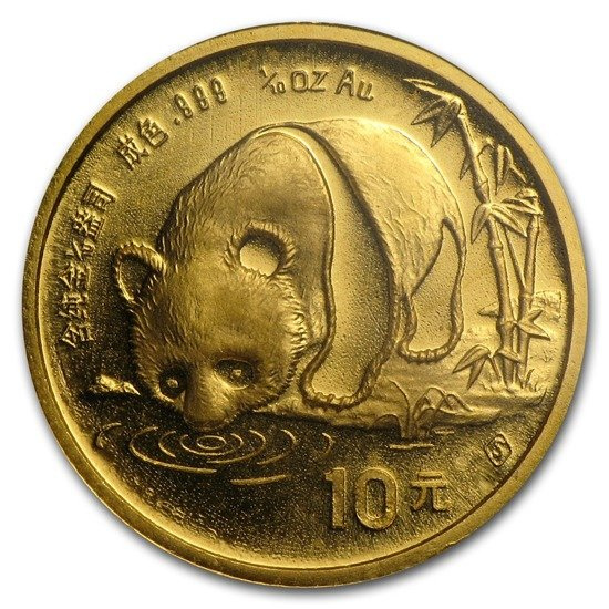 China Panda 1/10 oz Oro 1987-s