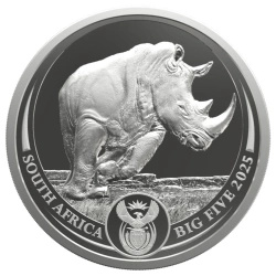 Juego Rhino/Krugerrand Rhino Privy Mark 2 onzas Plata 2025 Proof
