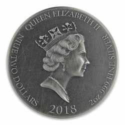 Niue : Biblique - Jésus flagellé 2 onces d'argent 2018 Proof Antiqued Coin