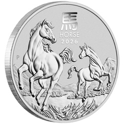 Perth Mint: Lunar III - Anno del Cavallo 5 once d'argento 2026