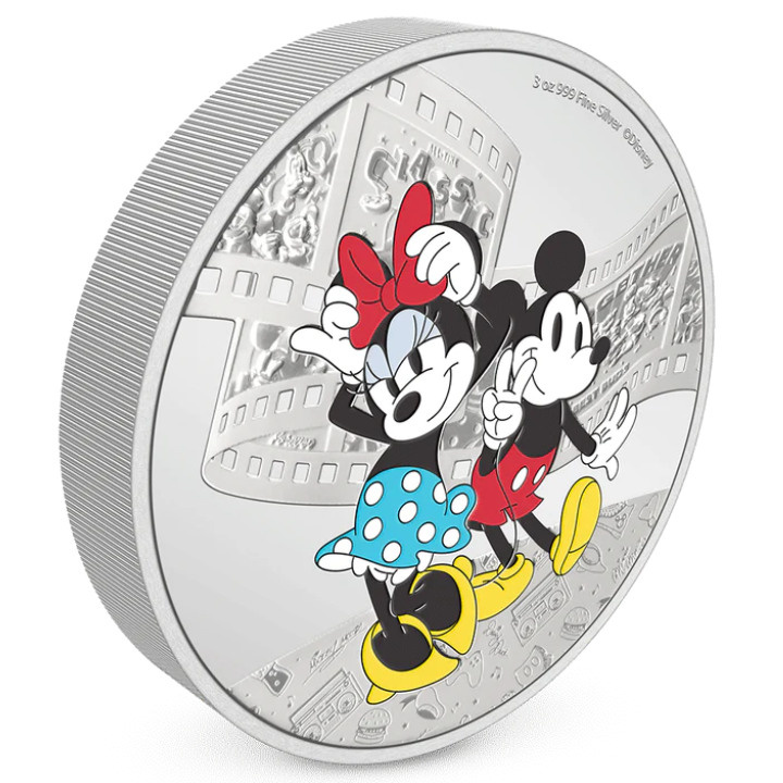 Niue: Disney Mickey & Friends -Mickey & Minnie coloured 3 oz Silber 2023 Proof