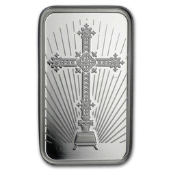 Lingote de 10 gramos de Plata Pamp Suisse Christianity