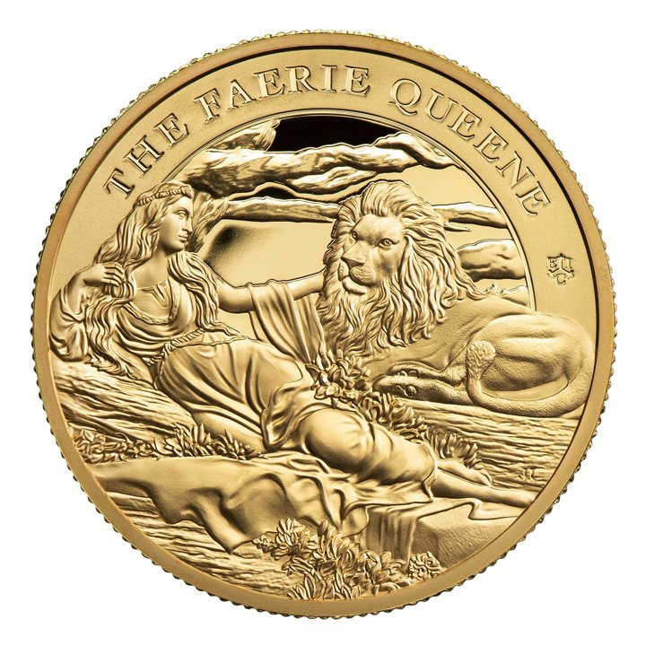 Svatá Helena: Faerie Queene – Una & Lion 1 unce zlata 2023 Proof