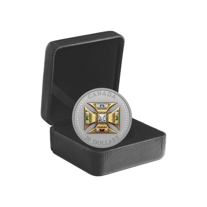 Kanada: St. Edward’s Crown 20 $ pozlacené stříbro 2023 Matte Proof