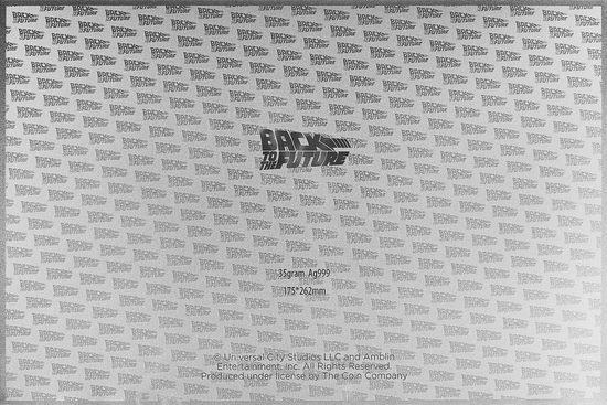 Back to the Future: DeLorean Time Machine Blueprint 35 g Silver Foil 2021