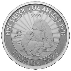 Canada: The Majestic Polar Bear 1 oz Silver 2023 Coin (in the card)