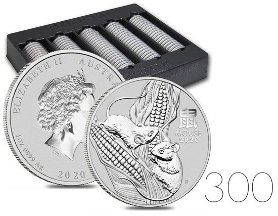 Lunar III: Jahr der Maus 1 oz Silber 300 Stück 2020