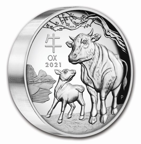 Lunar III: Rok Bawoła 5 uncji Srebra 2021 Proof High Relief
