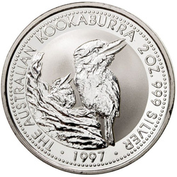 Kookaburra 2 uncje Srebra 1997