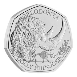 Ice Age Giants - Woolly Rhinoceros 50p Miedzionikiel 2024