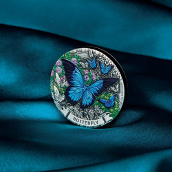 The Perth Mint: Butterfly színezett ezüst érme 2 uncia ezüst 2026 Antiqued