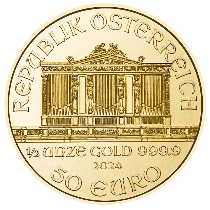 Filarmónica de Viena 1/2 oz Oro 2024