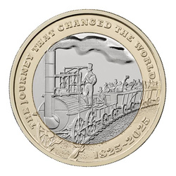 200 ans du chemin de fer moderne 2 £ Cuivre-nickel