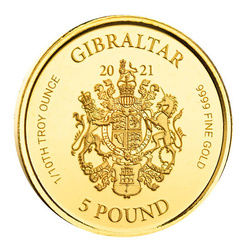 Gibraltar: Lady Justice 1/10 oz Gold 2021