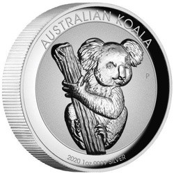 Koala 1 oz Silber 2020 Incused High Relief