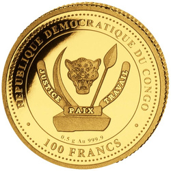 Congo: Prehistoric Life - Parasaurolophus 0.5 grams Gold 2022 Proof