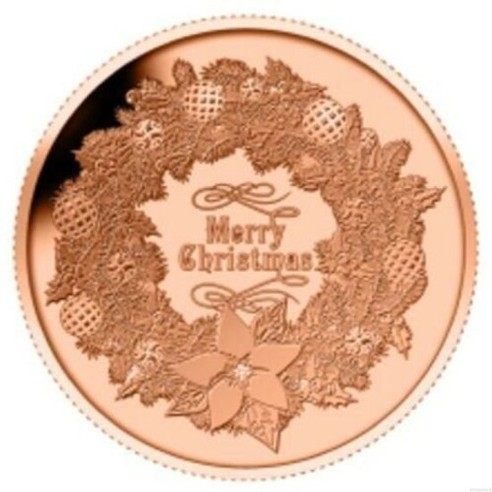 Feliz Navidad Guirnalda de Navidad 1 oz Cobre