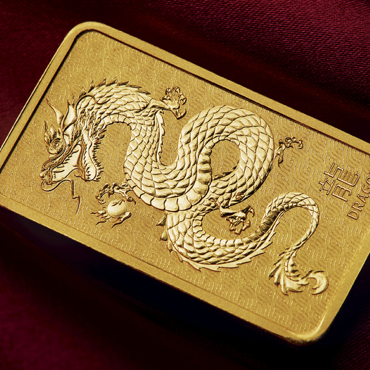 The Perth Mint Lunar Año del Dragón 1 onza oro