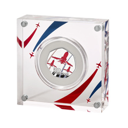 Les Red Arrows colorées 50 pence en argent 2025 Proof