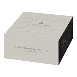 The Gothic Crown Quartered Arms 2 onces d'or 2021 Proof