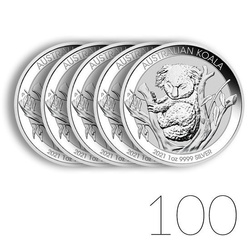 Koala 1 oz Silber 2021 PAKET 100 Stück