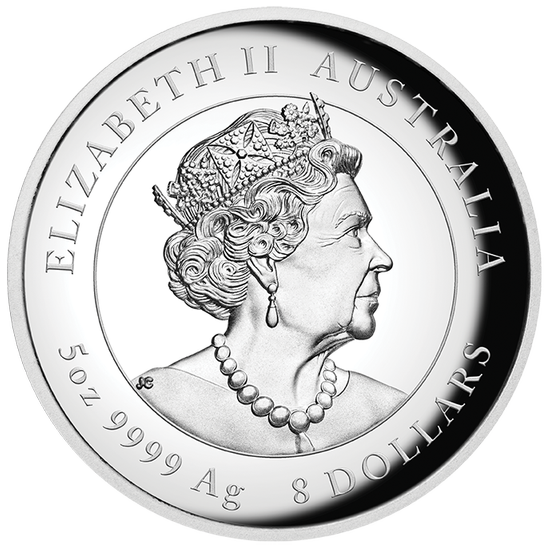 Lunar III: Rok tygra 5 uncí stříbra 2022 Proof High Relief