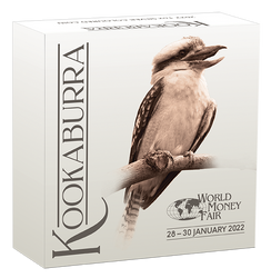 Kookaburra kolorowana 1 uncja Srebra 2022 (World Money Fair)