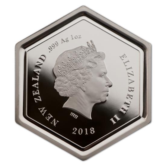 Miel de Manuka coloreada 1 oz Plata 2018 Proof
