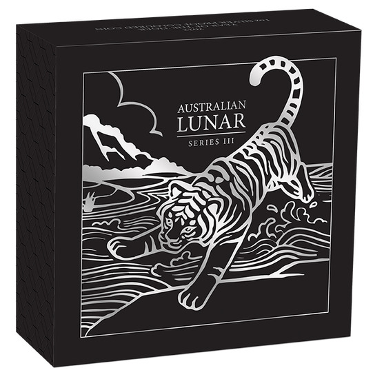 Lunar III: Rok Tygrysa kolorowany 1 uncja Srebra 2022 Proof