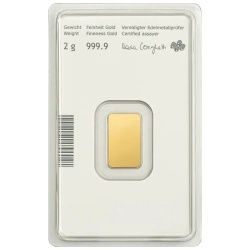 Goldbarren 2 Gramm Gold Austrian Mint