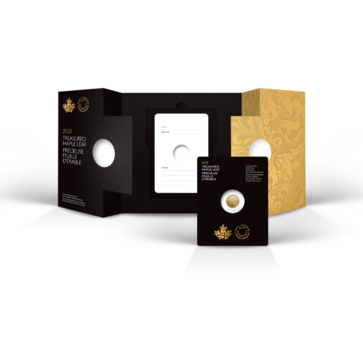 Hoja de arce canadiense Treasured 1/10 oz Oro 2023