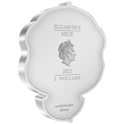 Niue: Disney - Moneda Chibi de Blancanieves coloreada, 1 onza de plata, 2021, Proof.