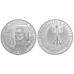 Alemania, Moneda de 10 euros del año aleatorio (ley Ag.625)