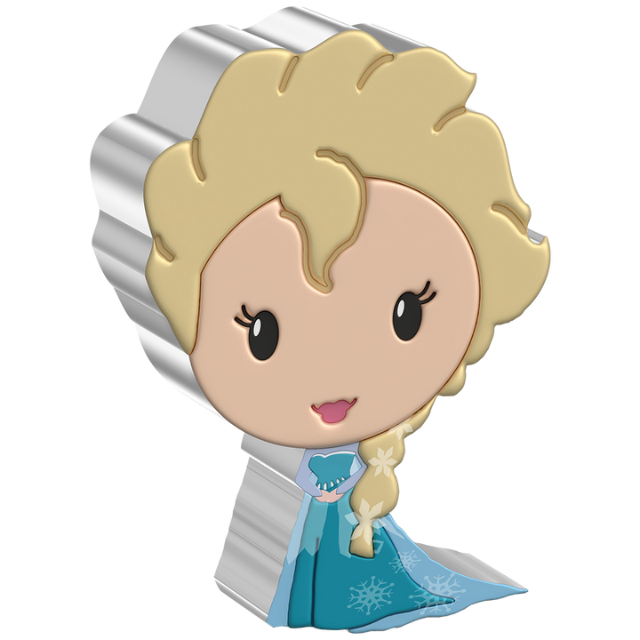 Niue: Disney Jégvarázs – Elza Chibi Coin, színes, 1 uncia ezüst, 2022, tükörveret