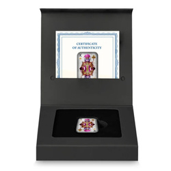 Sztabka Asturmint: Poker Cards - King of Clubs kolorowany 2 uncje Srebra 2024 Antique Finish