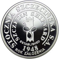 Medal Stocznia Szczecińska - 600 Statków Zwodowanych Srebro 1999 Proof