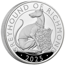  The Royal Tudor Beasts: The Greyhound of Richmond  5 uncji Srebra 2025 Proof