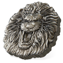 Niue: Fierce Nature - Lion 2 oz Silver 2022 Antique Finish