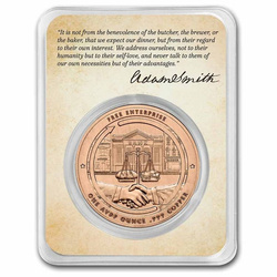 Founders of Liberty: Adam Smith - Free Enterprise 1 oz Copper Slab