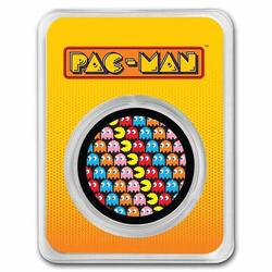 PAC-MAN Pixel Pattern színes 1 uncia ezüst