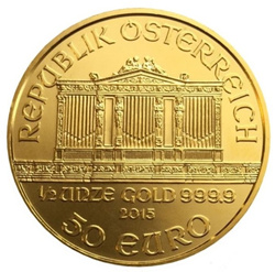 Vienna Philharmonic 1/2 oz Gold 2015