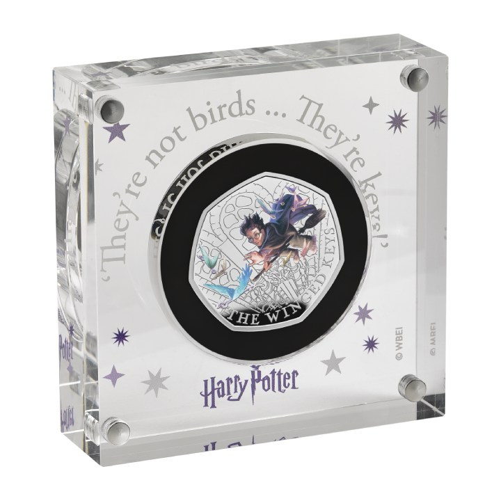 Harry Potter: Szárnyas kulcsok színes 50 penny ezüst 2024 Proof
