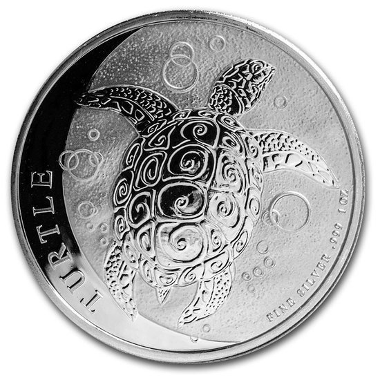 Niue: Hawksbill Turtle 1 oz Silver 2020