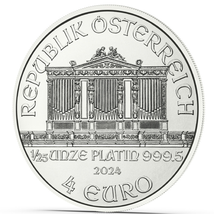 Filarmónica de Viena 1/25 oz Platino 2024