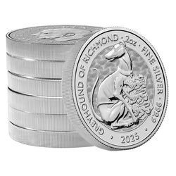 The Royal Tudor Beasts: The Greyhound of Richmond 2 oz Silber 2025