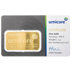 Lingotto Umicore 1 oz oro