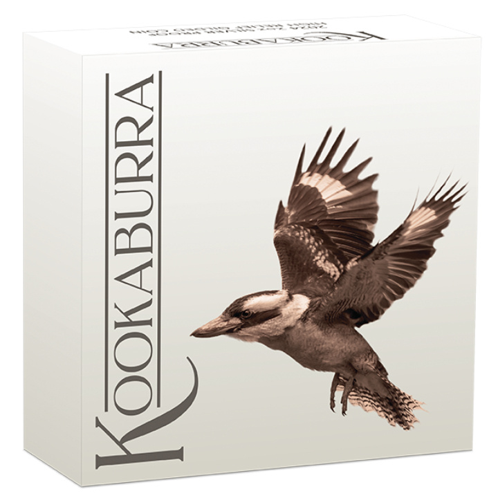 Gold-plated 2 oz Silver 2024 Proof High Relief Kookaburra